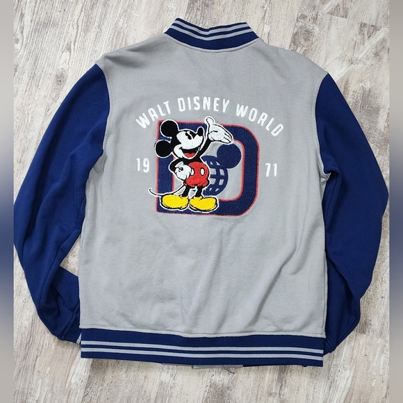 Walt Disney World Mickey Mouse Original Snap Up Varsity Jacket Adult Size S - Picture 2 of 8